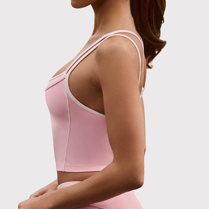 Caizo Women's Cross Back Sports Tank Top Quick Dry High Stretch Yoga Workout Top