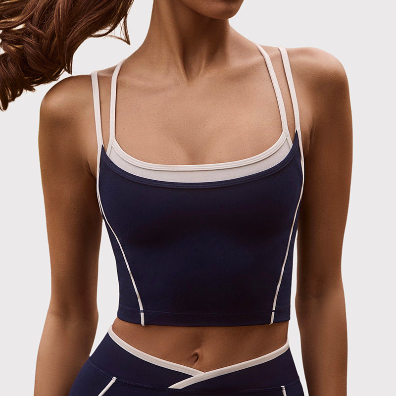 Caizo Women's Cross Back Sports Tank Top Quick Dry High Stretch Yoga Workout Top