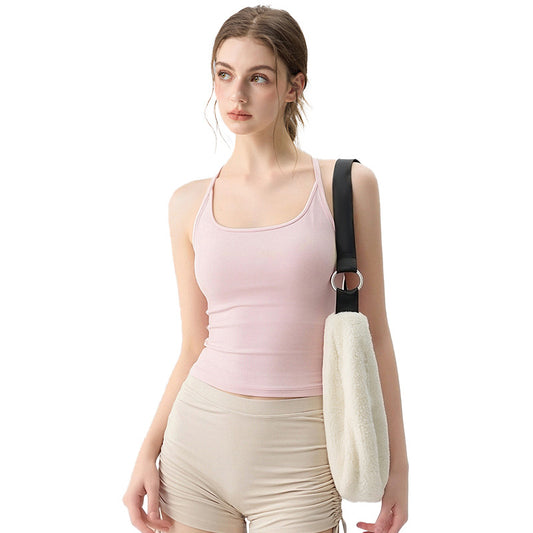 Caizo Women's Yoga Tank Top Set Breathable High Stretch Activewear 2-Piece Outfit
