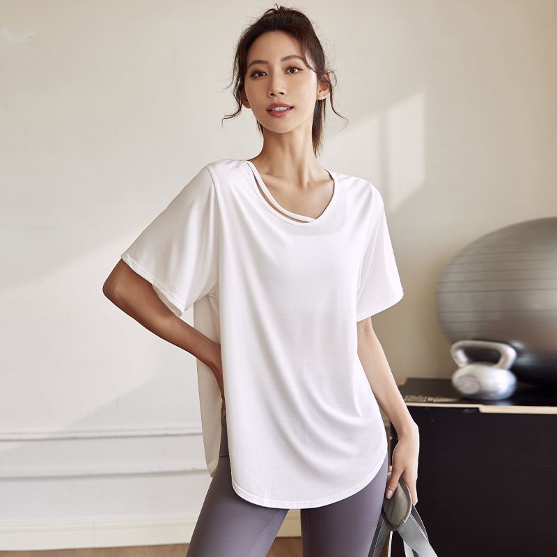 Caizo Women's Loose Fit Sports T-Shirt Breathable Viscose Yoga Workout Top