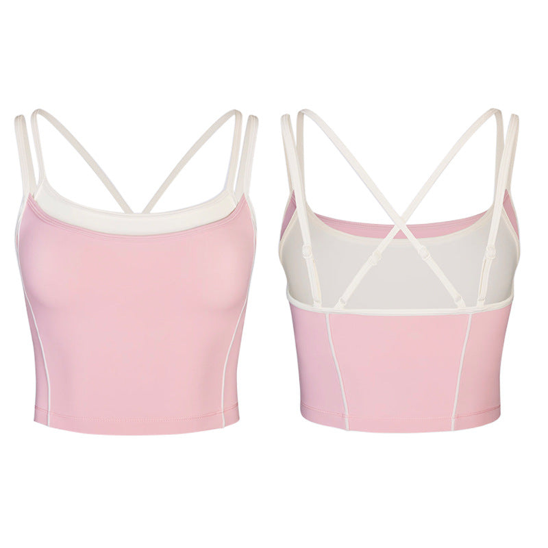 Caizo Women's Cross Back Sports Tank Top Quick Dry High Stretch Yoga Workout Top